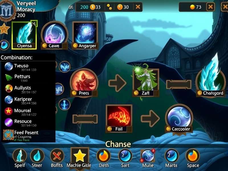 Misty Monarchs Archmage Spell Combination Interface